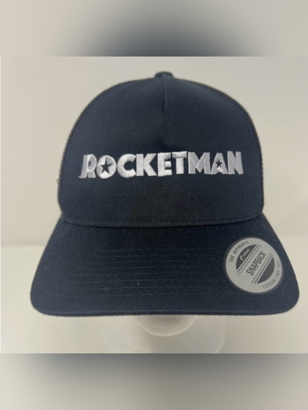 Rocketman Embroidered Navy Snapback Hat